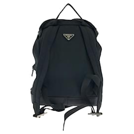 Prada-Prada Nylon Tessuto Logo Backpack-Black