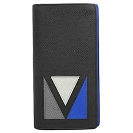 Louis Vuitton-Carteira longa em couro Taiga Louis Vuitton M30791-Preto