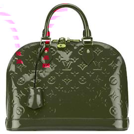 Louis Vuitton-Bolsa de mão Alma PM em couro patente da Louis Vuitton-Roxo