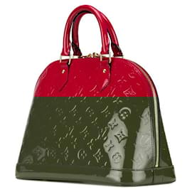 Louis Vuitton-Louis Vuitton Alma PM Patent Leather Handbag-Purple
