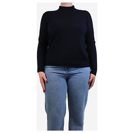 Weekend Max Mara Pull à col montant bleu marine - taille L Bleu Marine