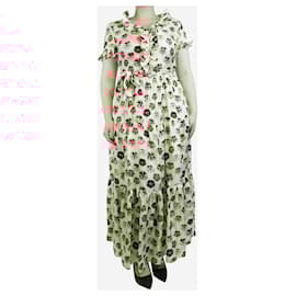 Autre Marque-Cream silk floral printed maxi dress - size M-Cream