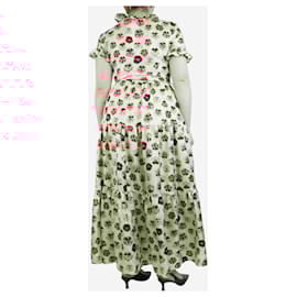 Autre Marque-Cream silk floral printed maxi dress - size M-Cream