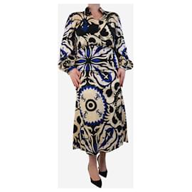 Autre Marque-Neutral printed midi dress - size UK 12-Other