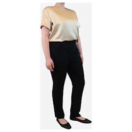 Valentino-Black pleated trousers - size UK 14-Black