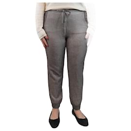 Missoni-Taupe cuffed lurex trousers - size UK 12-Brown