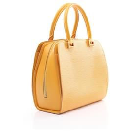 Louis Vuitton-Bolsa de couro Epi amarela Louis Vuitton Pont Neuf M52059-Amarelo