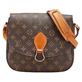 Louis Vuitton-Bolsa de Ombro Souple 24 Monograma Louis Vuitton-Marrom