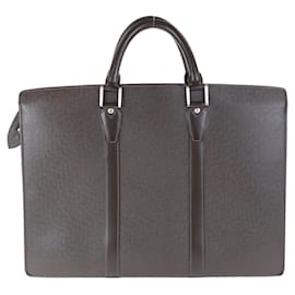 Louis Vuitton-Louis Vuitton Taiga Leather Briefcase M30052-Brown