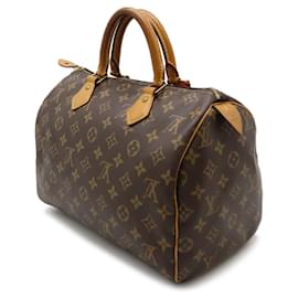 Louis Vuitton-Bolsa Louis Vuitton Monogram V Speedy 30 M41533-Marrom