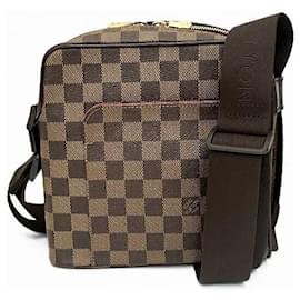 Louis Vuitton-Bolsa de Ombro Damier Olaf PM Louis Vuitton N41422-Marrom