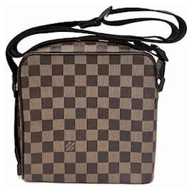 Louis Vuitton-Bolsa de Ombro Damier Olaf PM Louis Vuitton N41422-Marrom