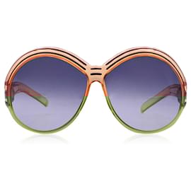 Dior-Christian Vintage Orange Red Mod. 2040 Oversize Sunglasses 130 mm-Orange