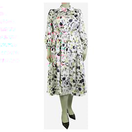 Autre Marque-Multicolour floral belted midi dress - size-Multiple colors