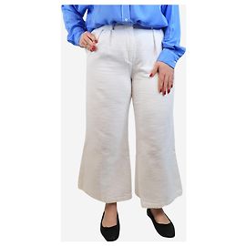 Zimmermann Pantalones de algodón blancos - talla UK 14 Blanco