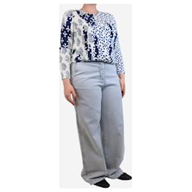 Autre Marque-Blue Rose trousers - size L-Blue