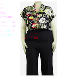 Dolce & Gabbana-Multi floral print silk top - size UK 12-Multiple colors