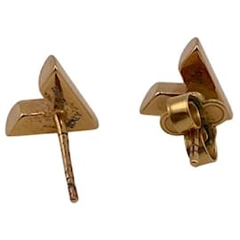 Louis Vuitton-Louis Vuitton Gold Plated Stud Earrings-Golden