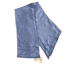 Hermès-Hermes Maxi Twilly Scarf Muffler in Blue-Blue