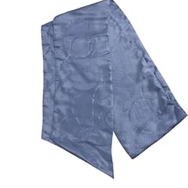 Hermès-Hermes Maxi Twilly Scarf Muffler in Blue-Blue