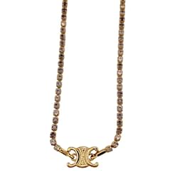 Céline-CELINE Sparkle Triomphe Necklace-Golden