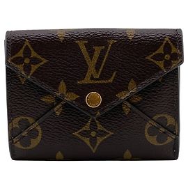 Louis Vuitton Brown Leather Tri-fold Wallet Brown