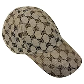 Gucci-GUCCI 680717 Balenciaga Collaboration Hacker Project BB Cap-Brown