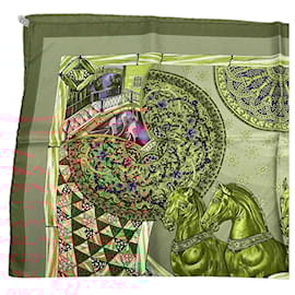 Hermès-Hermes Carre 90 TROPHEES de VENISE Scarf-Green