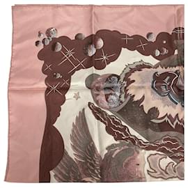 Hermès-Hermes Carre 90 AUBE LIBRE COMME L' ANGE Scarf-Pink