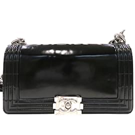 Chanel-Chanel Boy Chanel Small Black Calfskin Shoulder Bag-Black