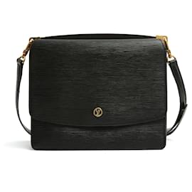 Louis Vuitton-Bolsa de Ombro Louis Vuitton LV Grenelle 1994 em Couro Epi Preto-Preto