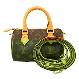 Louis Vuitton-Bolsa Mini Speedy Monograma Louis Vuitton-Marrom