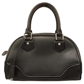 Louis Vuitton-Bolsa Louis Vuitton Epi Bowling Montaigne PM-Preto