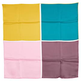 Hermès-Hermès 2015 Square Scarf 70 Quadri Purple Yellow Silk 70 Scarf Hermes-Purple