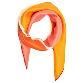 Hermès-Hermès 2015 Square Scarf 70 Quadri Orange Yellow Silk 70 Scarf Hermes-Orange