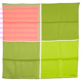 Hermès-Hermès 2015 Square Scarf 70 Quadri Orange Yellow Silk 70 Scarf Hermes-Orange
