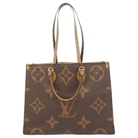 Louis Vuitton-Bolsa Louis Vuitton Monogram Giant On The Go MM-Marrom