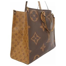 Louis Vuitton-Bolsa Louis Vuitton Monogram Giant On The Go MM-Marrom