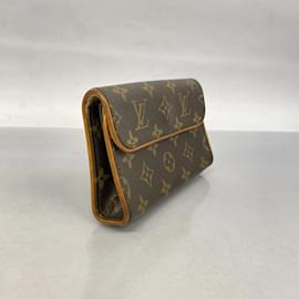 Louis Vuitton-Pochete Florentine Fanny Pack Monograma Louis Vuitton-Marrom