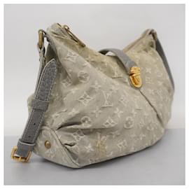 Louis Vuitton-Bolsa de Ombro em Denim Monogram Louis Vuitton-Cinza