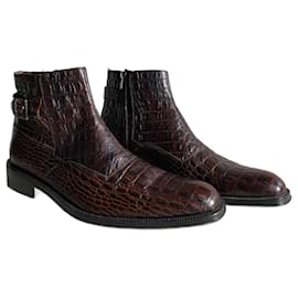 JM Weston-JM WESTON Dark Brown Alligator-Brown