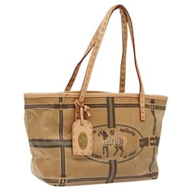 Fendi-FENDI Hand Bag Nylon Beige Auth ti2956-Beige