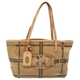 Fendi-FENDI Hand Bag Nylon Beige Auth ti2956-Beige