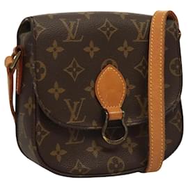 Louis Vuitton-LOUIS VUITTON Monogram Saint Cloud PM Bolsa de Ombro M51244 LV Auth MY439-Monograma