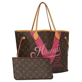 Louis Vuitton-LOUIS VUITTON Monogram V Line Neverfull MM Tote Bag Pink LV Auth BD681A-Pink,Monogram