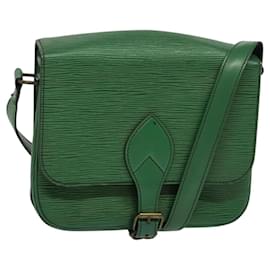 Louis Vuitton-LOUIS VUITTON Epi Cartouchiere MM Shoulder Bag Green M52244 LV Auth sw194-Green