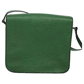 Louis Vuitton-LOUIS VUITTON Epi Cartouchiere MM Shoulder Bag Green M52244 LV Auth sw194-Green