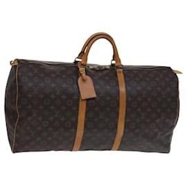 Louis Vuitton-LOUIS VUITTON Monogram Keepall 60 Bolsa Boston M41422 LV Auth EC687-Monograma