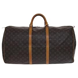 Louis Vuitton-LOUIS VUITTON Monogram Keepall 60 Bolsa Boston M41422 LV Auth EC687-Monograma