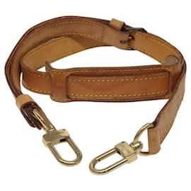 Louis Vuitton-LOUIS VUITTON Adjustable Shoulder Strap Leather 35.8""-42.9"" Beige Auth BD1896-Beige